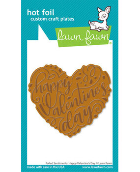 Lawn Fawn Happy Valentine's Day Hot Foil Plate (LF3321) Lawn Fawn Happy Valentine's Day Hot Foil Plate (LF3321)