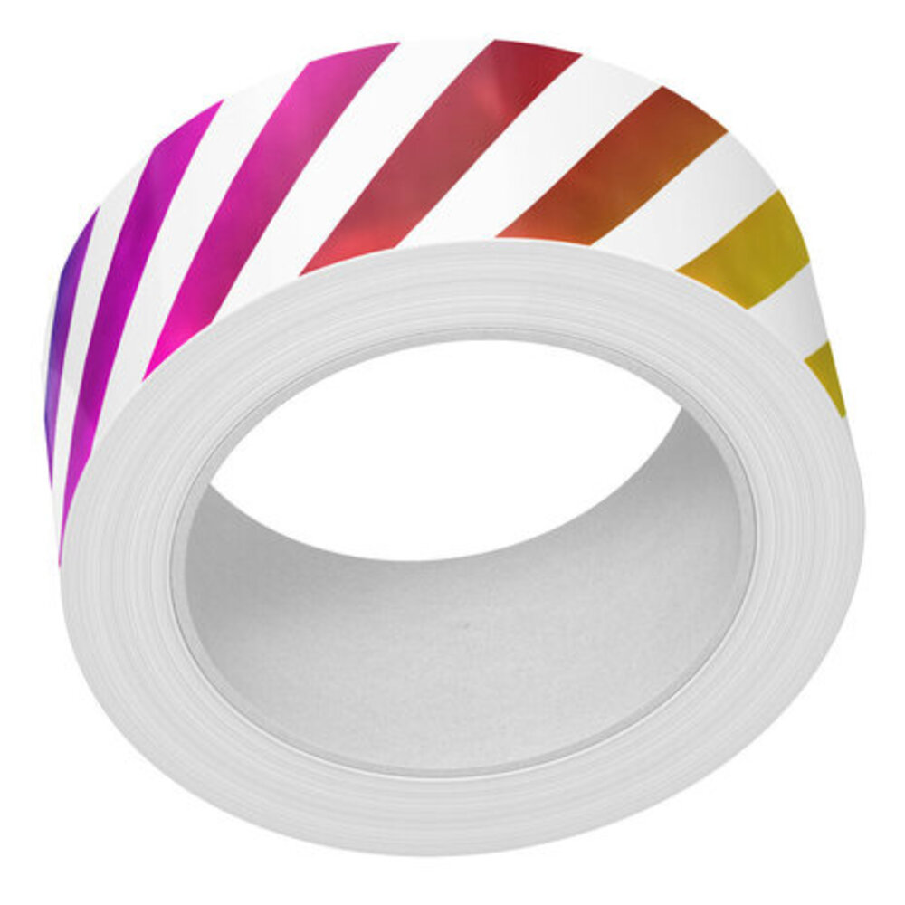 Lawn Fawn Diagonal Rainbow Stripes Folied Washi Tape (LF3289) Lawn Fawn Diagonal Rainbow Stripes Folied Washi Tape (LF3289)
