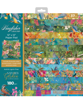 Crafter's Companion Kingfisher Collection 12x12 Inch Paper Pad (NG-KF-PAD12) Crafter's Companion Kingfisher Collection 12x12 Inch Paper Pad (NG-KF-PAD12)