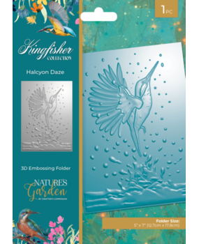 Crafter's Companion Kingfisher Collection 3D Embossing Folder Halcyon Daze (NG-KF-3D-EF5-HADA) Crafter's Companion Kingfisher Collection 3D Embossing Folder Halcyon Daze (NG-KF-3D-EF5-HADA)