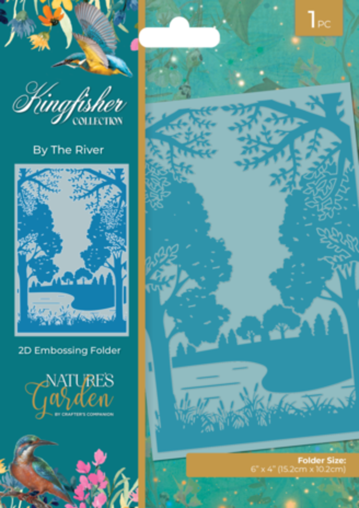 Crafter's Companion Kingfisher Collection 2D Embossing Folder By The River (NG-KF-EF4-BTRI) Crafter's Companion Kingfisher Collection 2D Embossing Folder By The River (NG-KF-EF4-BTRI)