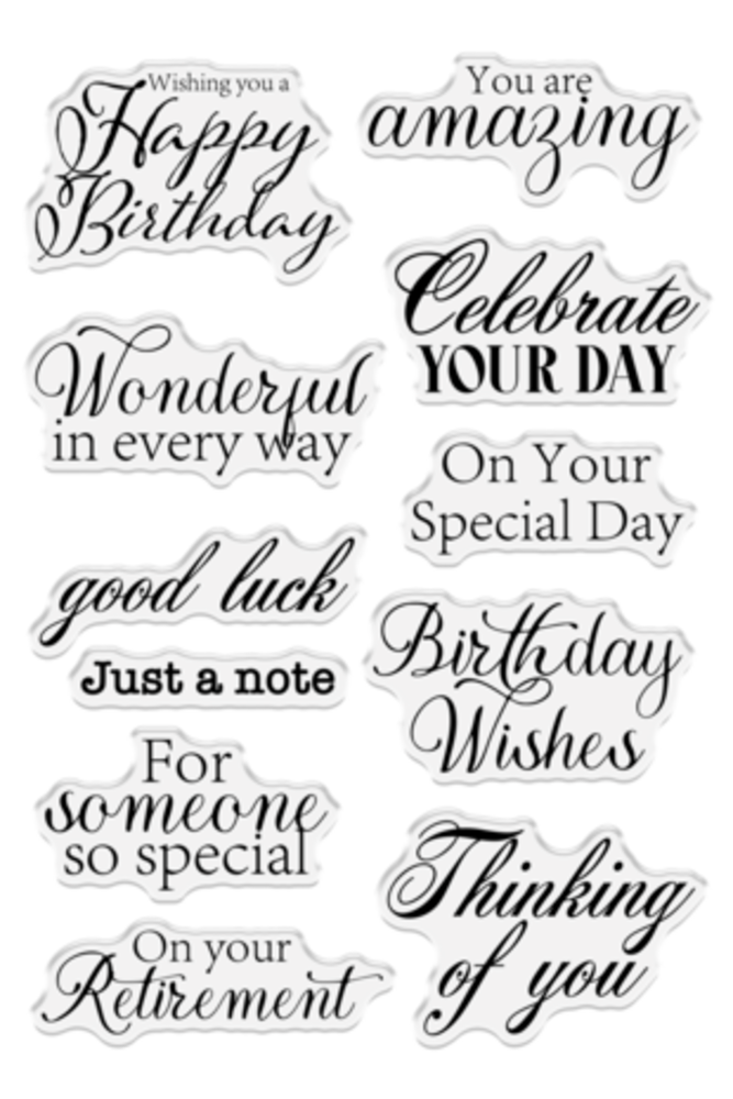 Crafter's Companion Kingfisher Collection Clear Stamps All Occasion Sentiments (NG-KF-CA-ST-AOS) Crafter's Companion Kingfisher Collection Clear Stamps All Occasion Sentiments (NG-KF-CA-ST-AOS)