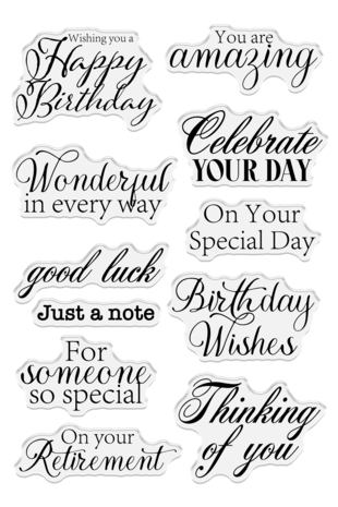 Crafter's Companion Kingfisher Collection Clear Stamps All Occasion Sentiments (NG-KF-CA-ST-AOS) Crafter's Companion Kingfisher Collection Clear Stamps All Occasion Sentiments (NG-KF-CA-ST-AOS)