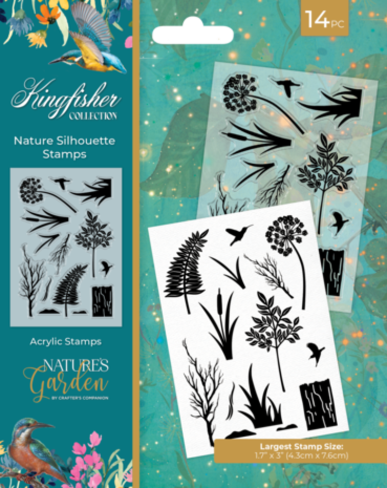 Crafter's Companion Kingfisher Collection Clear Stamps Nature Silhouette (NG-KF-CA-ST-NASS) Crafter's Companion Kingfisher Collection Clear Stamps Nature Silhouette (NG-KF-CA-ST-NASS)