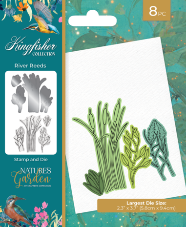 Crafter's Companion Kingfisher Collection Stamp & Die River Reeds (NG-KF-STD-RIRE) Crafter's Companion Kingfisher Collection Stamp & Die River Reeds (NG-KF-STD-RIRE)