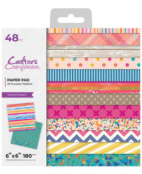 Crafter's Companion All Occasion Patterns 6x6 Inch Paper Pad (CC-PAD6-AOPAT) Crafter's Companion All Occasion Patterns 6x6 Inch Paper Pad (CC-PAD6-AOPAT)
