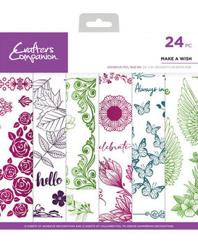 Crafter's Companion Make A Wish 8x8 Inch Adhesive Foil Rub Ons (CC-FOILTR8-MKWS)