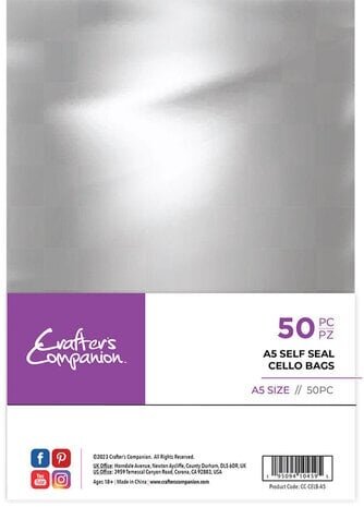 Crafter's Companion Self Seal Cello Bags A5 (50pcs) (CC-CELB-A5)