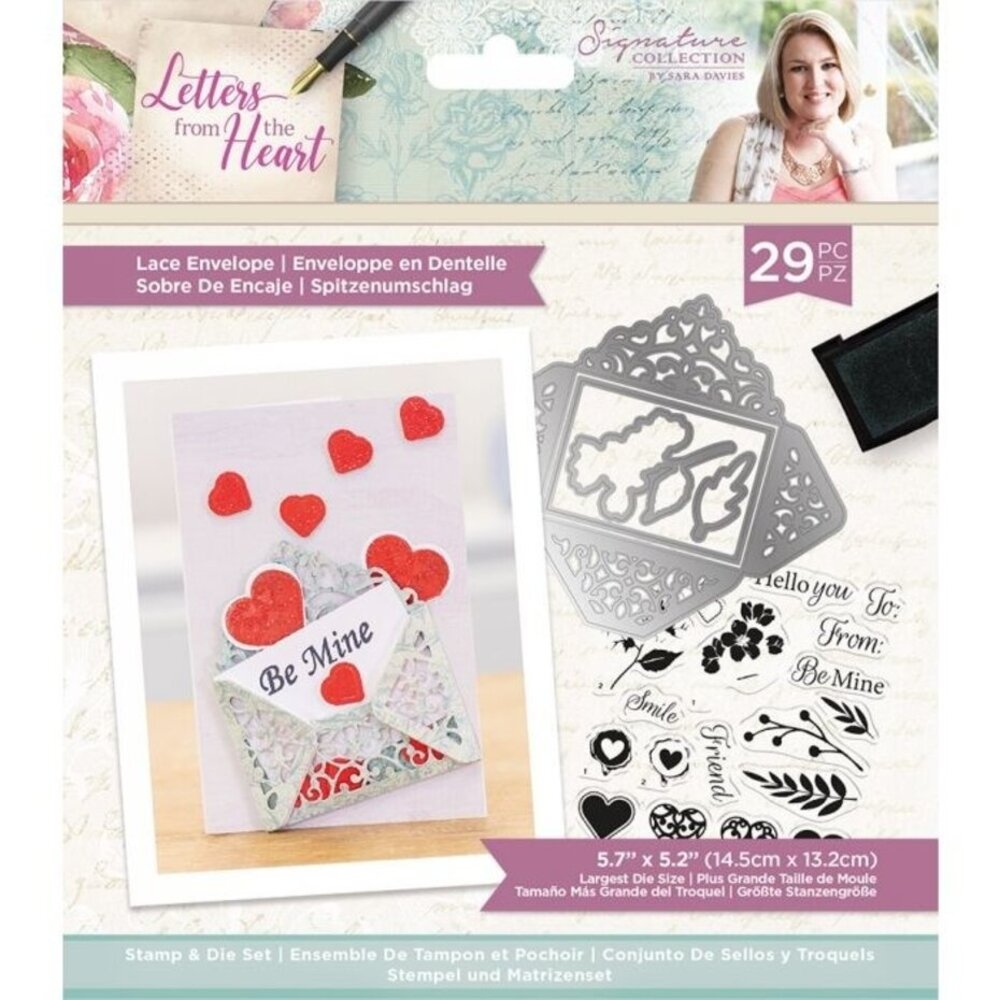 Crafter's Companion Letters from The Heart Lace Envelope Stamp & Die (S-LFTH-STD-LACE)