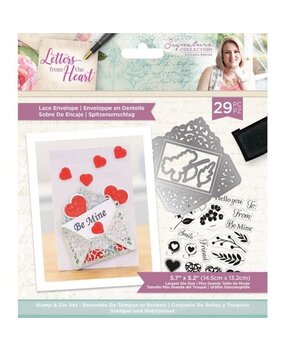 Crafter's Companion Letters from The Heart Lace Envelope Stamp & Die (S-LFTH-STD-LACE) Crafter's Companion Letters from The Heart Lace Envelope Stamp & Die (S-LFTH-STD-LACE)