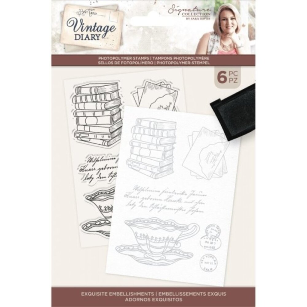 Crafter's Companion Vintage Diary Exquisite Embellishments A6 Clear Stamps (S-VD-STP-EXQ) Crafter's Companion Vintage Diary Exquisite Embellishments A6 Clear Stamps (S-VD-STP-EXQ)