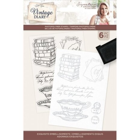 Crafter's Companion Vintage Diary Exquisite Embellishments A6 Clear Stamps (S-VD-STP-EXQ) Crafter's Companion Vintage Diary Exquisite Embellishments A6 Clear Stamps (S-VD-STP-EXQ)
