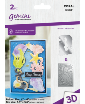 Gemini Coral Reef 3D Embossing Folder & Die (GEM-3DEF4-MD-CORE) Gemini Coral Reef 3D Embossing Folder & Die (GEM-3DEF4-MD-CORE)