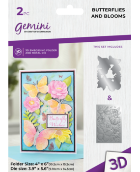 Gemini Butterflies and Blooms 3D Embossing Folder & Die (GEM-3DEF4-MD-BUBL) Gemini Butterflies and Blooms 3D Embossing Folder & Die (GEM-3DEF4-MD-BUBL)