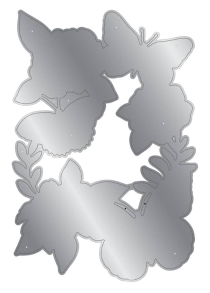 Gemini Butterflies and Blooms 3D Embossing Folder & Die (GEM-3DEF4-MD-BUBL)