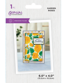 Gemini Illustrated Embossing Folder Garden Rose (GEM-EF4-GARO)