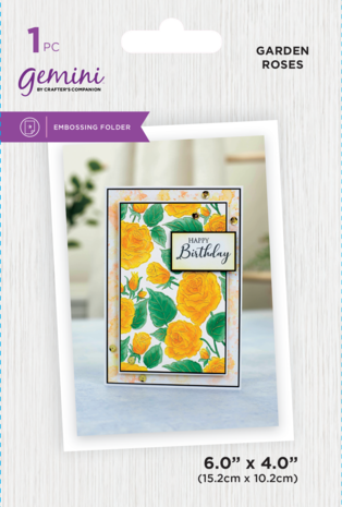 Gemini Illustrated Embossing Folder Garden Rose (GEM-EF4-GARO)