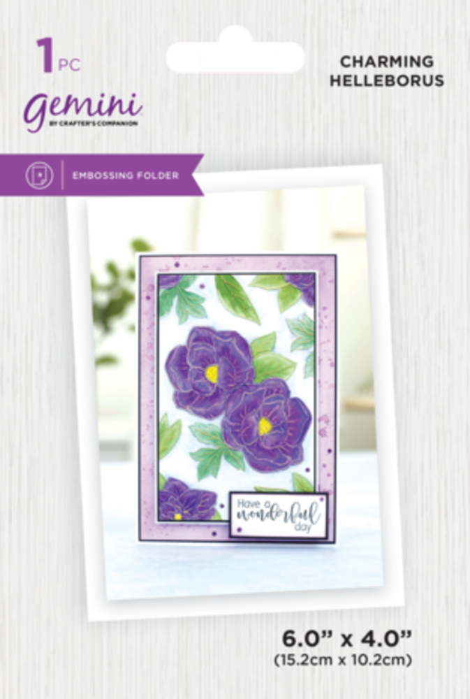 Gemini Illustrated Embossing Folder Charming Helleborus (GEM-EF4-CHHE)