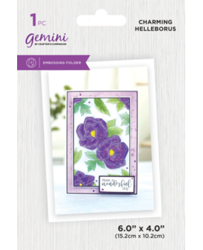 Gemini Illustrated Embossing Folder Charming Helleborus (GEM-EF4-CHHE)