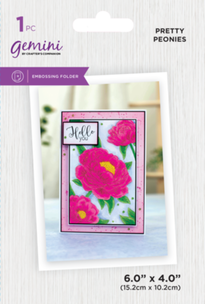 Gemini Illustrated Embossing Folder Pretty Peonies (GEM-EF4-PEPE) Gemini Illustrated Embossing Folder Pretty Peonies (GEM-EF4-PEPE)