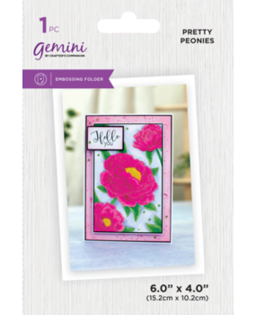 Gemini Illustrated Embossing Folder Pretty Peonies (GEM-EF4-PEPE) Gemini Illustrated Embossing Folder Pretty Peonies (GEM-EF4-PEPE)