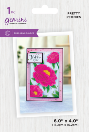 Gemini Illustrated Embossing Folder Pretty Peonies (GEM-EF4-PEPE) Gemini Illustrated Embossing Folder Pretty Peonies (GEM-EF4-PEPE)
