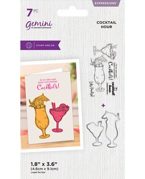 Gemini Cocktail Hour Stamp & Die (GEM-STD-COHOUR) Gemini Cocktail Hour Stamp & Die (GEM-STD-COHOUR)