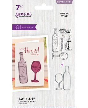 Gemini Time to Wine Stamp & Die (GEM-STD-TIWINE) Gemini Time to Wine Stamp & Die (GEM-STD-TIWINE)