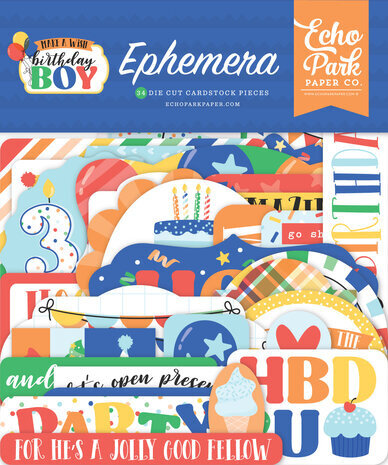 Echo Park Make A Wish Birthday Boy Ephemera (MWB348024) Echo Park Make A Wish Birthday Boy Ephemera (MWB348024)