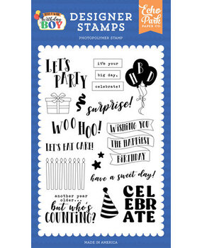 Echo Park Make A Wish Birthday Boy Surprise Clear Stamps (MWB348043)* Echo Park Make A Wish Birthday Boy Surprise Clear Stamps (MWB348043)*