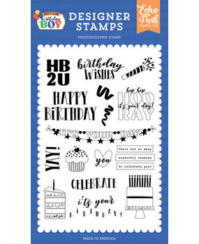 Echo Park Make A Wish Birthday Boy It's Your Day Clear Stamps (MWB348044)*