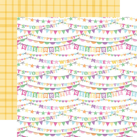 Echo Park Make A Wish Birthday Girl 6x6 Inch Paper Pad (MWG349023)