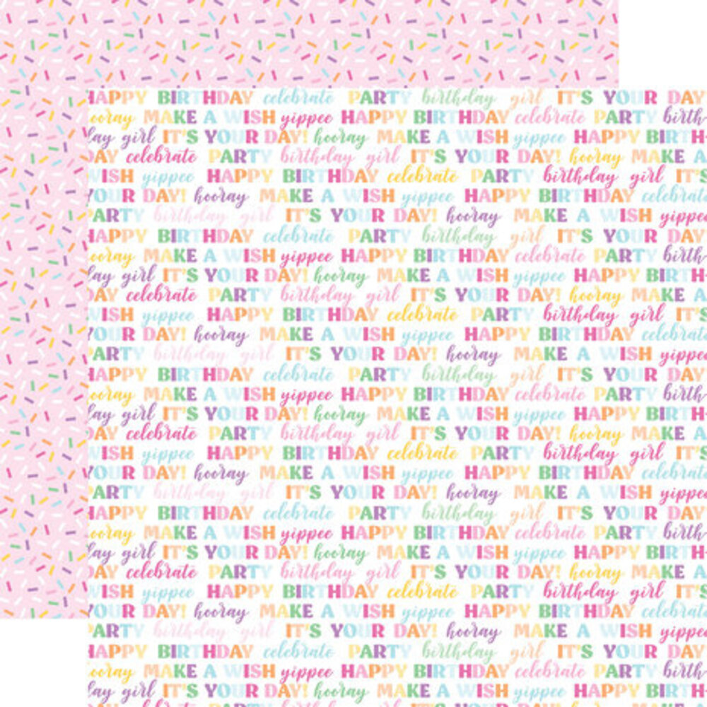 Echo Park Make A Wish Birthday Girl 6x6 Inch Paper Pad (MWG349023)