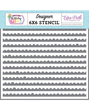 Echo Park Make A Wish Birthday Girl Borders Stencil (MWG349033)* Echo Park Make A Wish Birthday Girl Borders Stencil (MWG349033)*