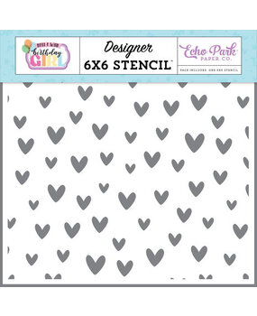 Echo Park Make A Wish Birthday Girl Birthday Love Hearts Stencil (MWG349034)* Echo Park Make A Wish Birthday Girl Birthday Love Hearts Stencil (MWG349034)*