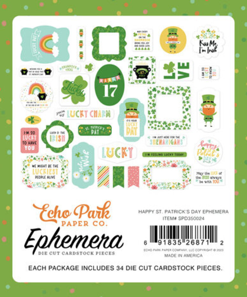 Echo Park Happy St. Patrick's Day Ephemera (SPD350024)