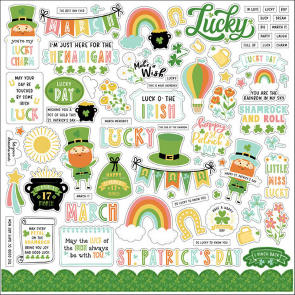 Echo Park Happy St. Patrick's Day 12x12 Inch Element Sticker (SPD350014) Echo Park Happy St. Patrick's Day 12x12 Inch Element Sticker (SPD350014)