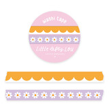 Little Lefty Lou Slim Ochre Scalloped and Lilac Daisies Washi Tape