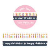 Little Lefty Lou 2 Slim Birthday Washi Tape