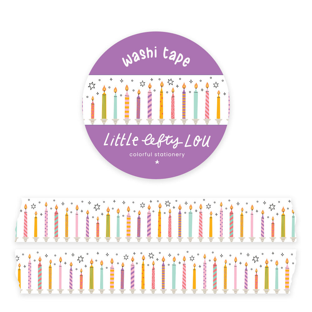 Little Lefty Lou Birthday Candles Washi Tape Little Lefty Lou Birthday Candles Washi Tape