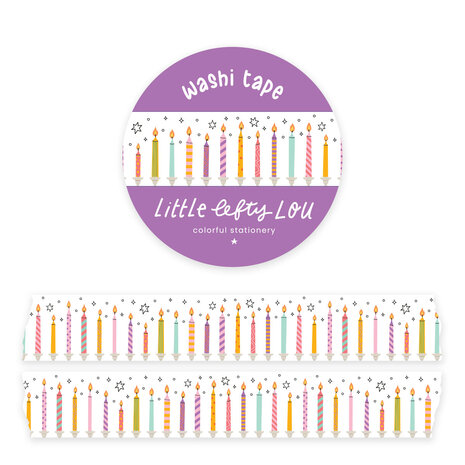 Little Lefty Lou Birthday Candles Washi Tape Little Lefty Lou Birthday Candles Washi Tape
