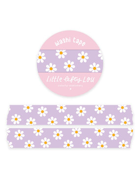Little Lefty Lou Lilac Daisies Washi Tape Little Lefty Lou Lilac Daisies Washi Tape