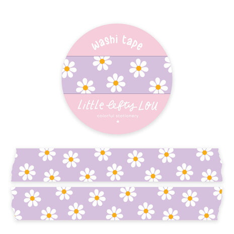 Little Lefty Lou Lilac Daisies Washi Tape Little Lefty Lou Lilac Daisies Washi Tape