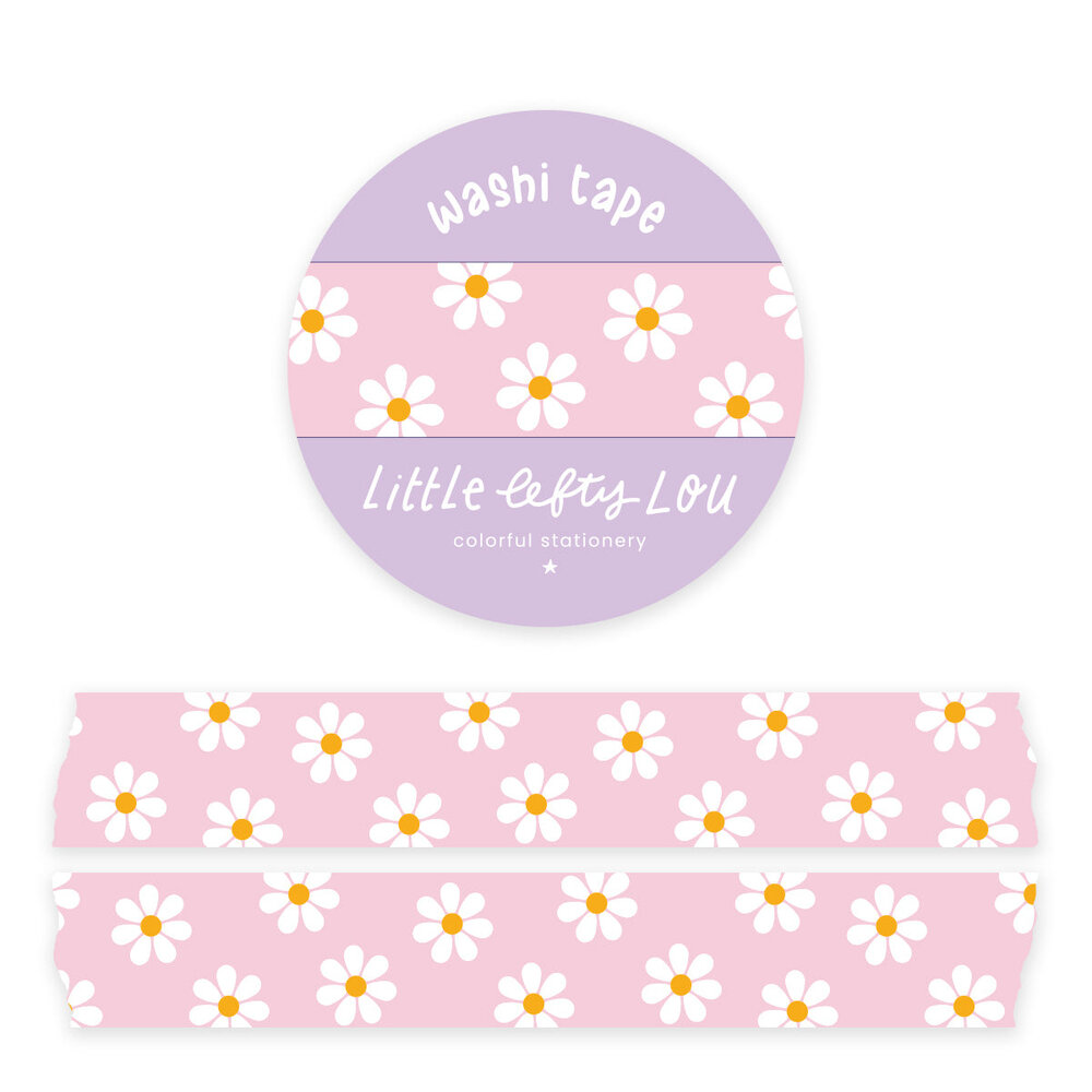 Little Lefty Lou Pink Daisies Washi Tape
