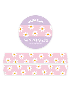 Little Lefty Lou Pink Daisies Washi Tape