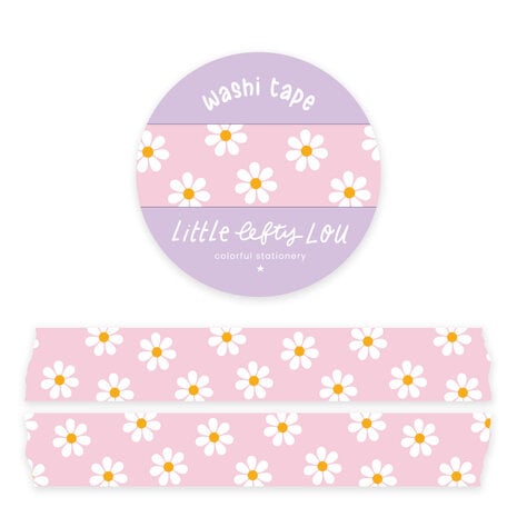 Little Lefty Lou Pink Daisies Washi Tape