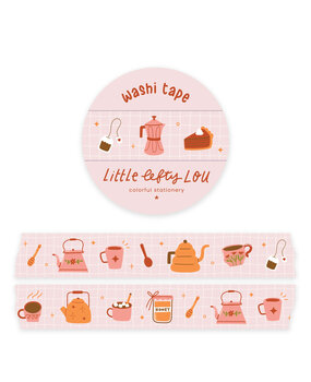 Little Lefty Lou Warm Drinks Washi Tape Little Lefty Lou Warm Drinks Washi Tape