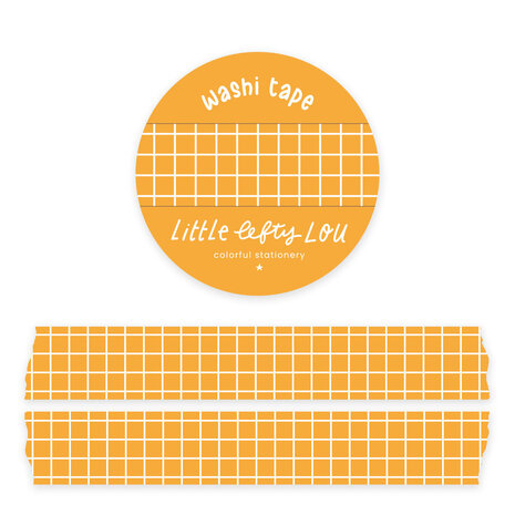 Little Lefty Lou Ochre Yellow Grid Washi Tape Little Lefty Lou Ochre Yellow Grid Washi Tape