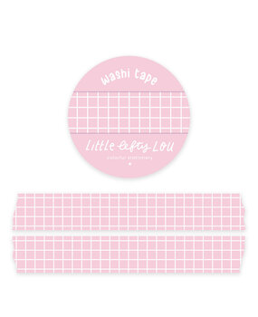 Little Lefty Lou Pink Grid Washi Tape