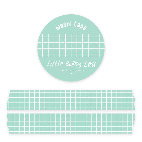 Little Lefty Lou Mint Grid Washi Tape Little Lefty Lou Mint Grid Washi Tape